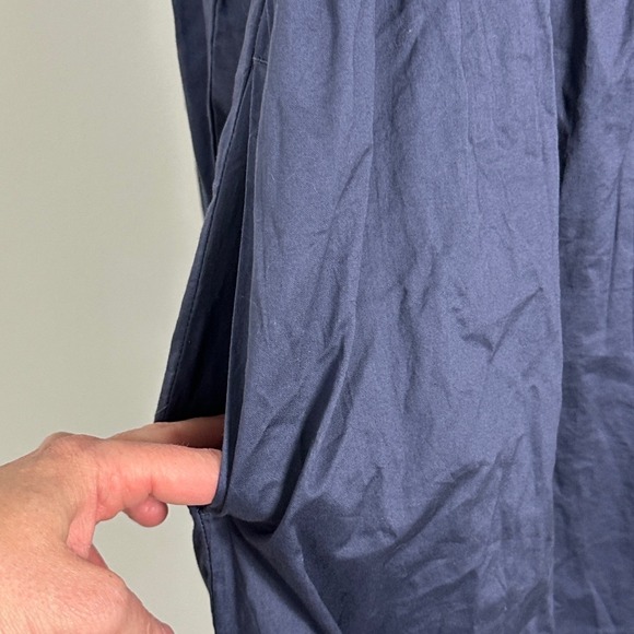 Old Navy Blue Smocked Maxi Dress Womens Sz XL Cotton Form 2024 Pockets‎ Long NEW - Picture 9 of 16